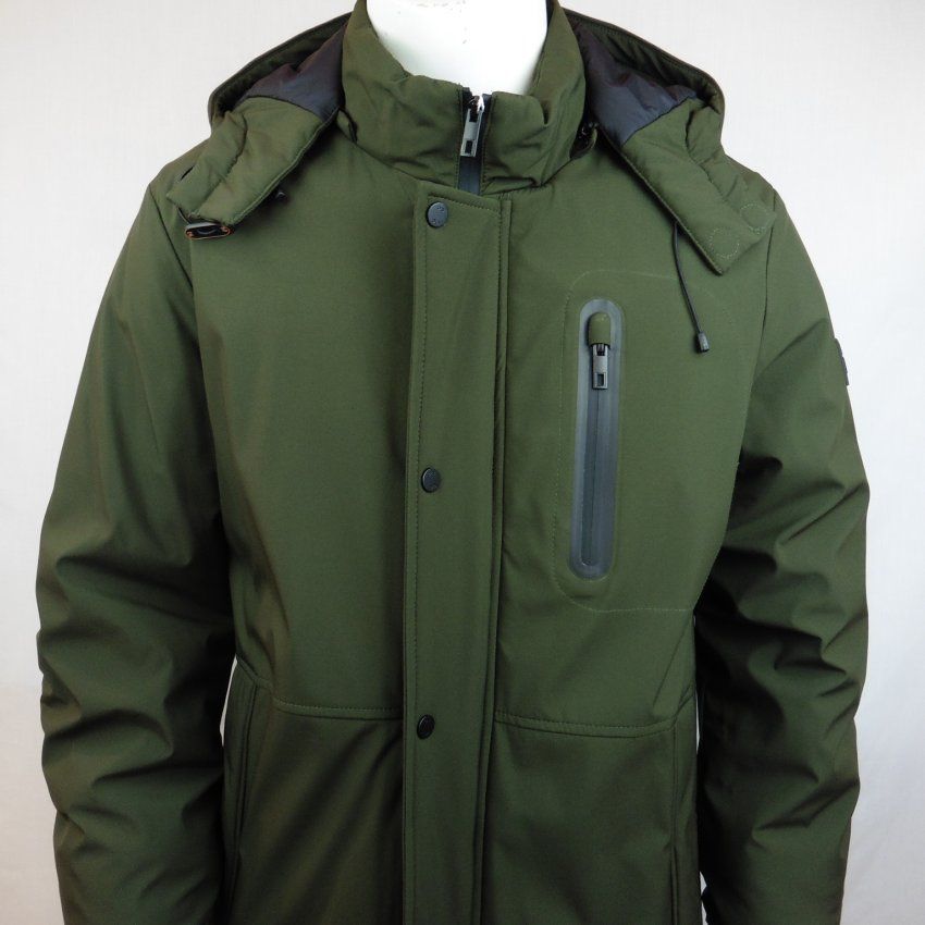 Chaquetón capucha verde de Dos Galgos