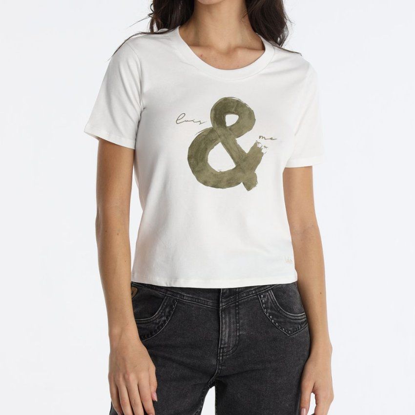 Camiseta blanca dibujo verde de Lois