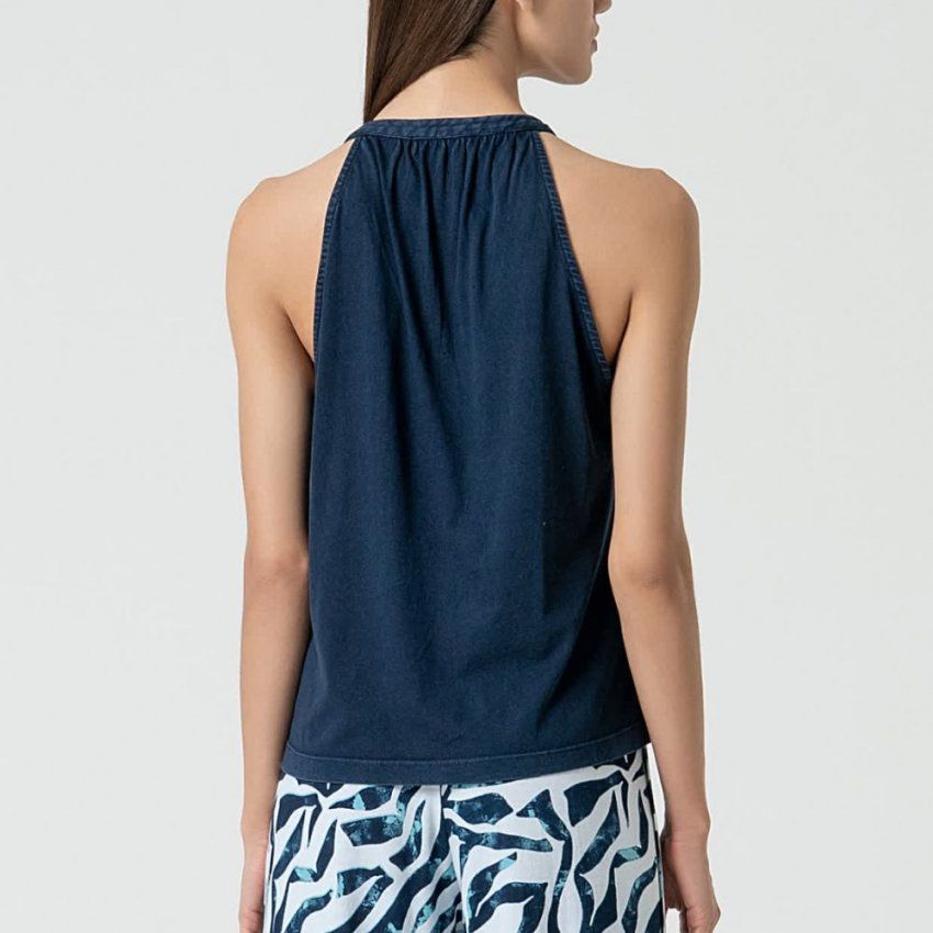 Camiseta algodón azul tinta de Surkana