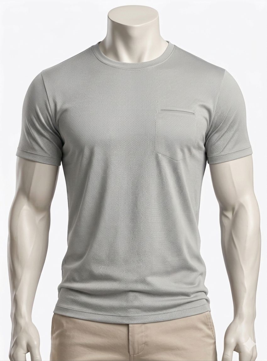 Camiseta TECH FIT gris mini dibujo de Dos Galgos