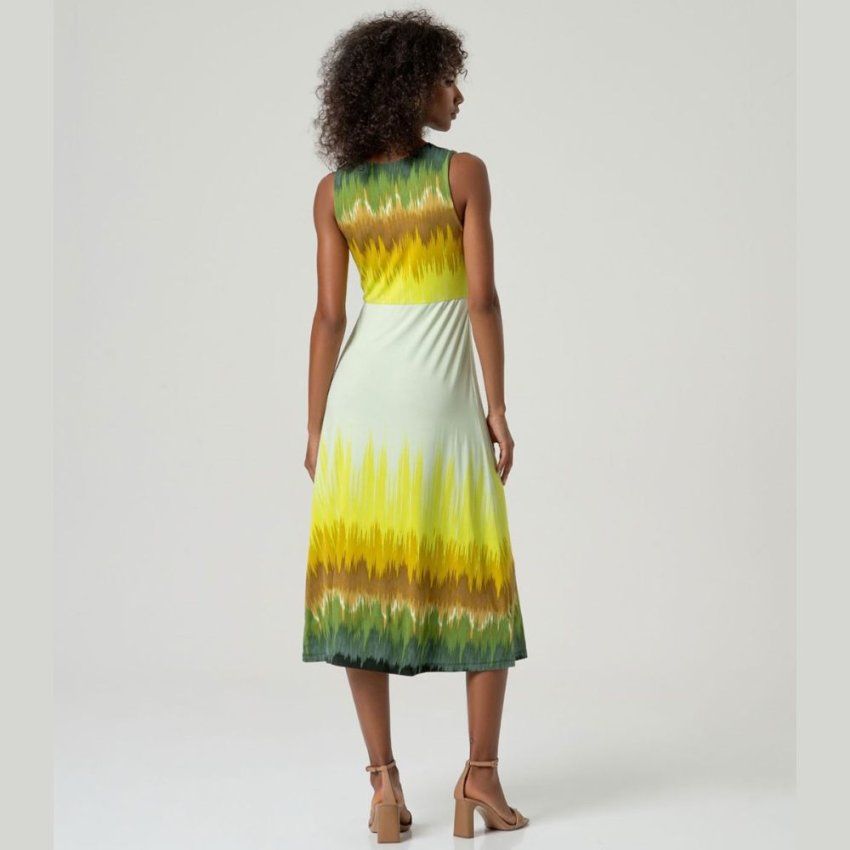 Vestido largo dibujo vertical lima de Surkana