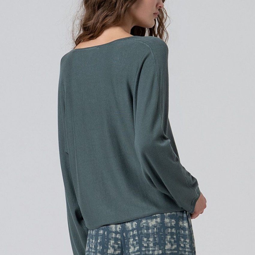 Jersey pico verde grisáceo de Surkana
