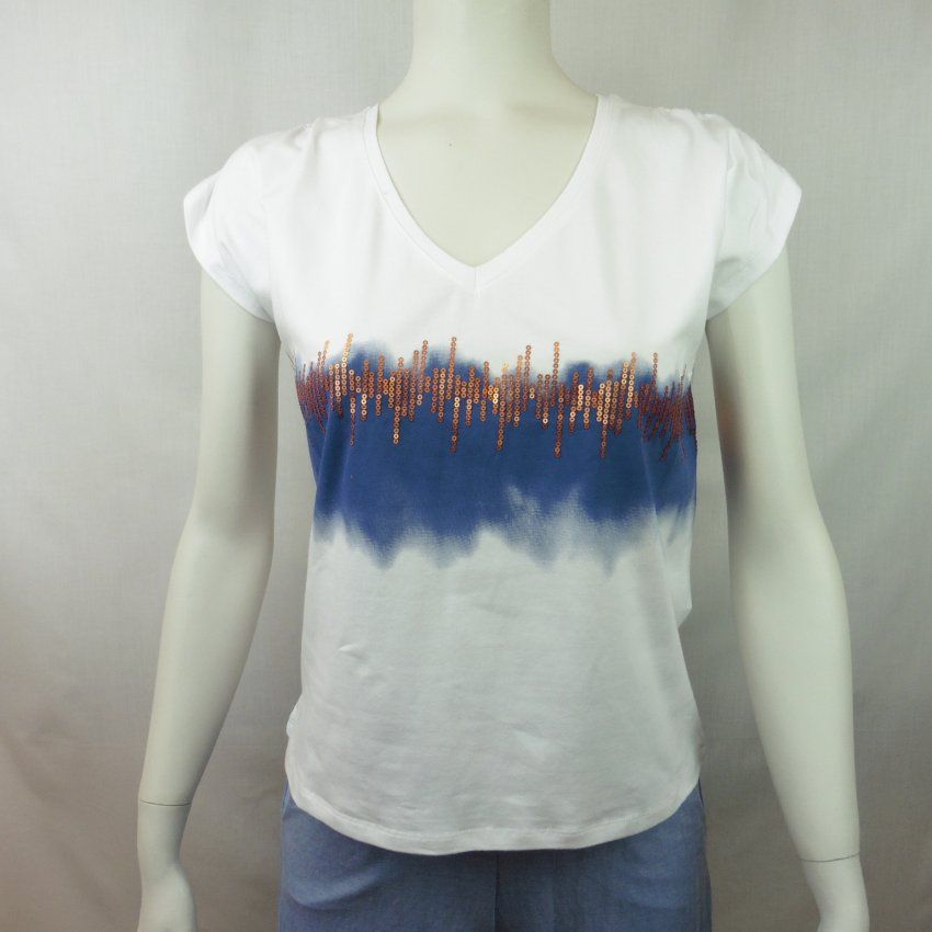 Camiseta tie dye lentejuelas de WNT Collection