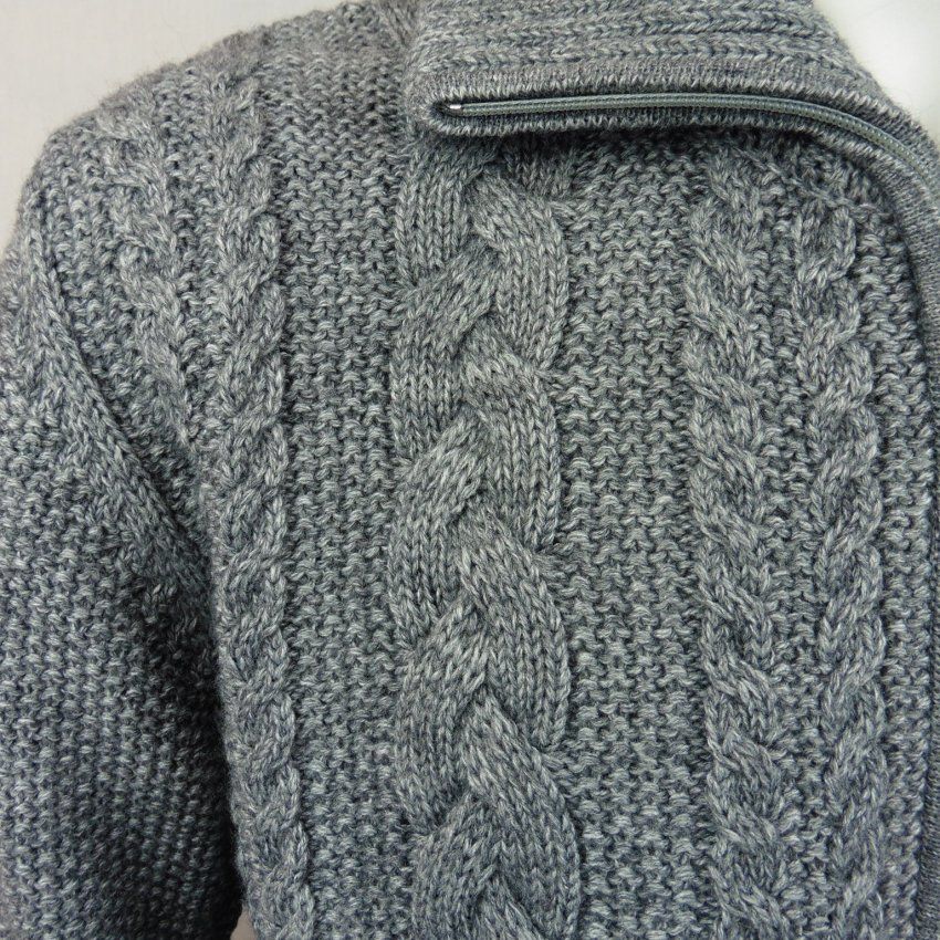 Chaqueta punto gris ochos de Tomé