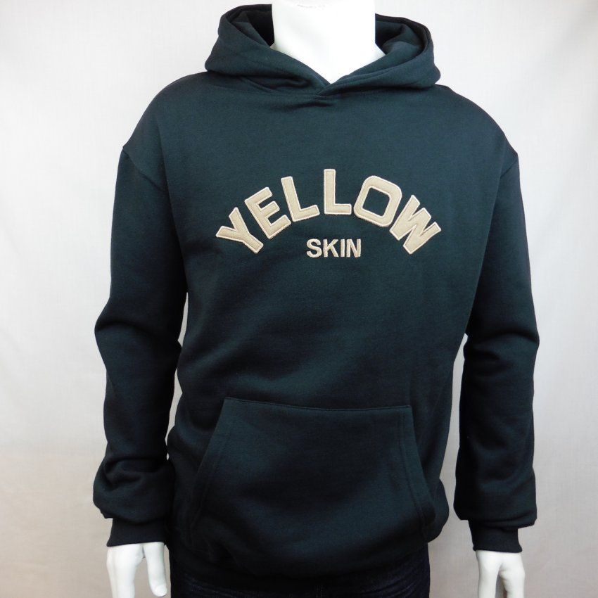Sudadera negra capucha de Yellow Skin