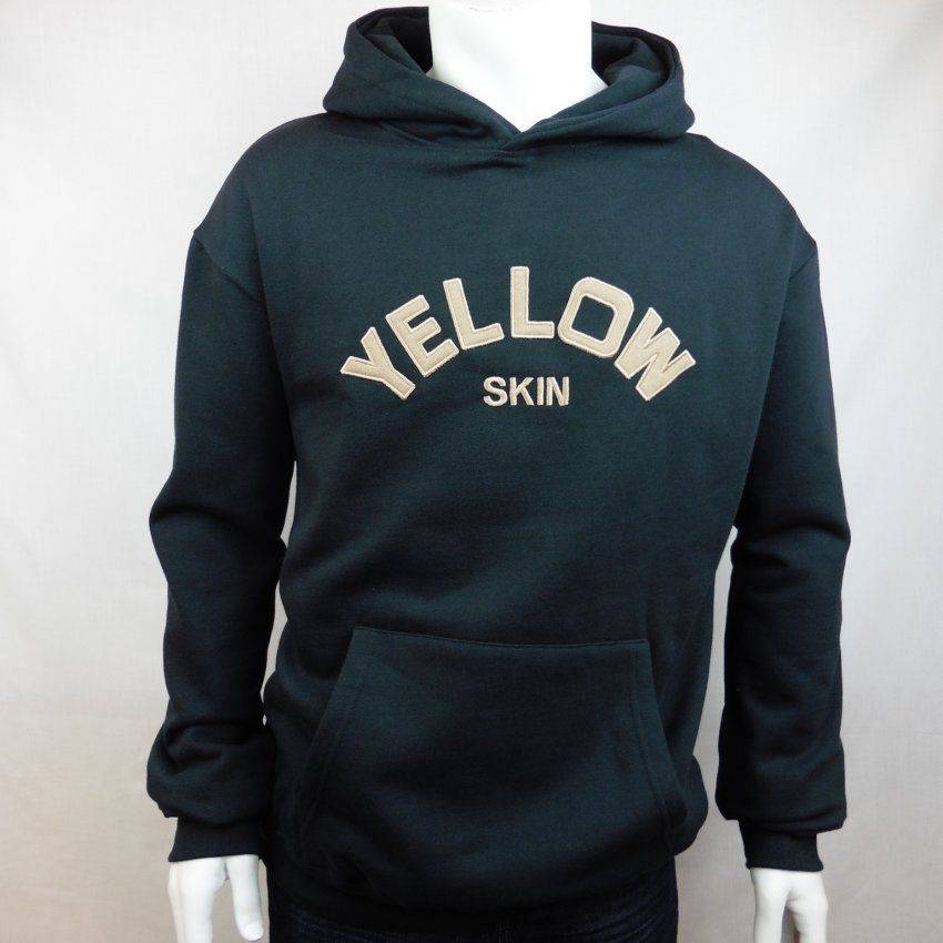 Sudadera oversize negra capucha de Yellow Skin