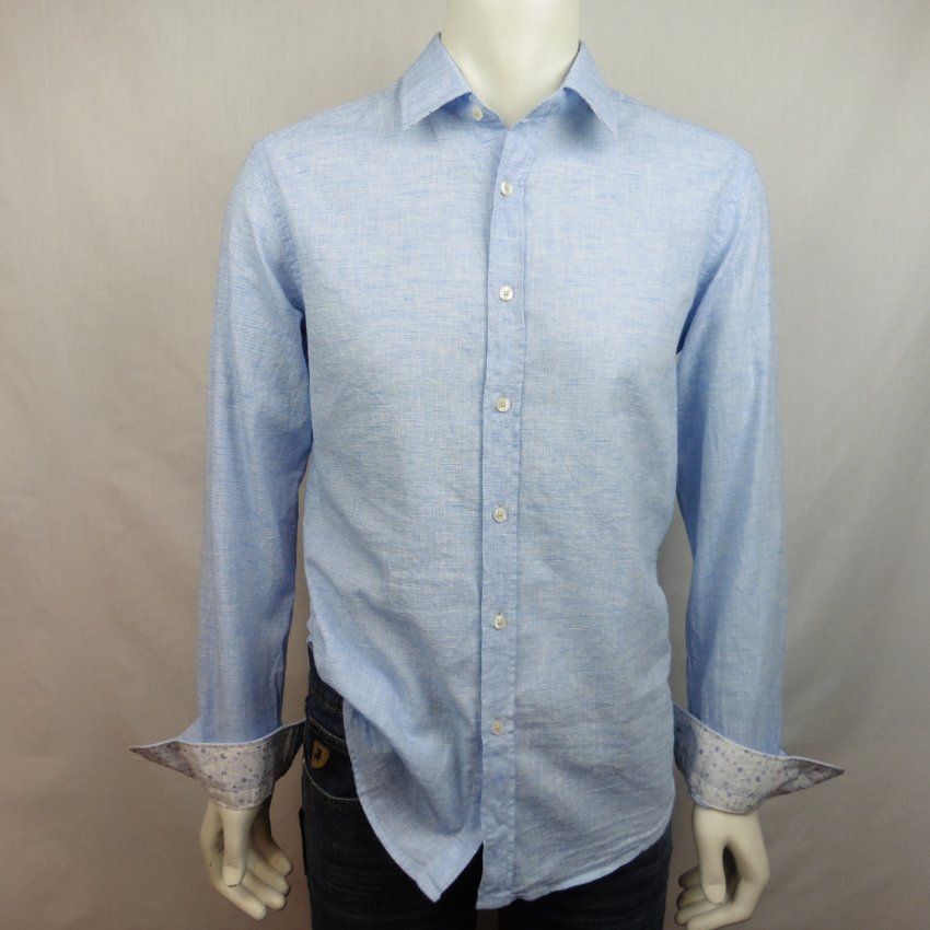 Camisa lino celeste de Corsare