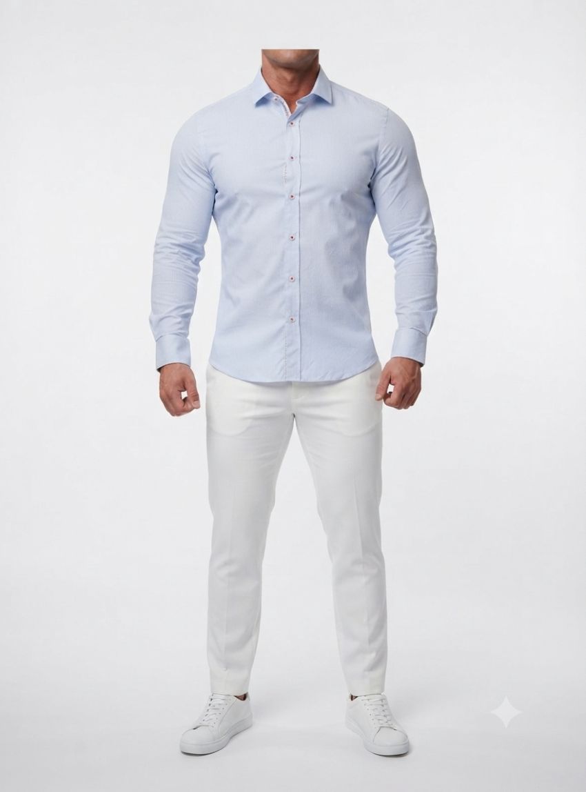 Camisa mil rayas hilo contraste de Corsare