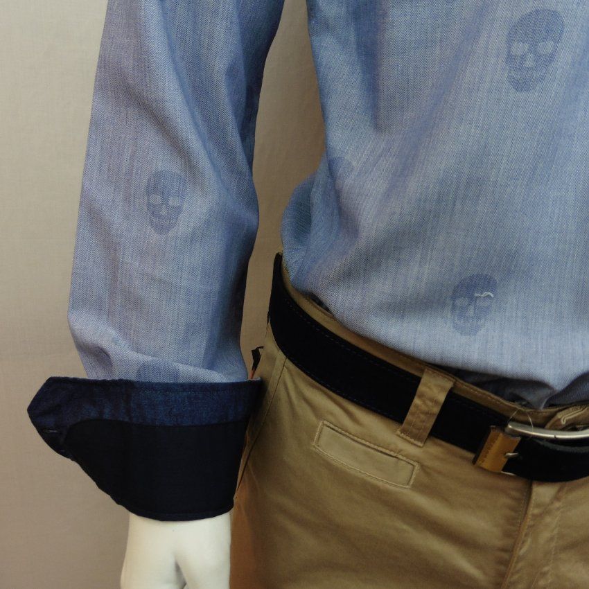 Camisa espiga calavera de Yellow Skin
