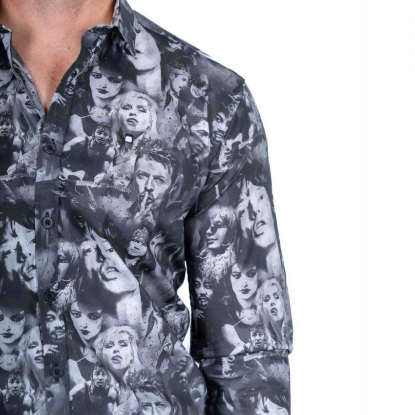 Camisa caras rock gris de Yellow Skin