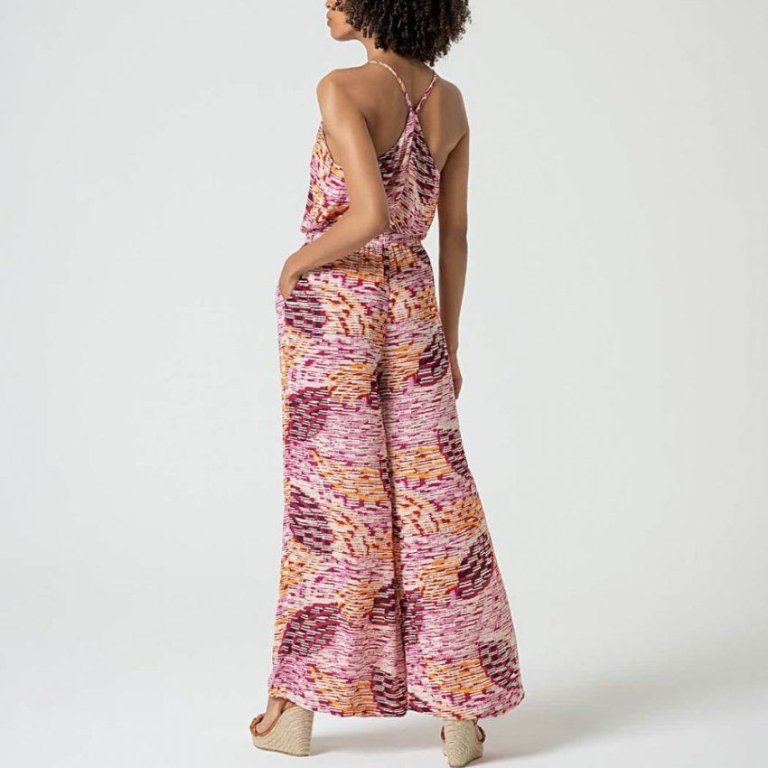 Top estampado rosas y naranja de Surkana