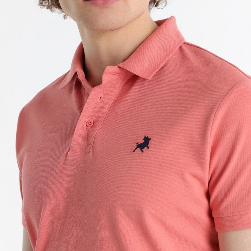 Polo piqué salmón de Lois