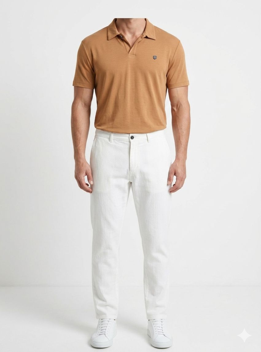 Polo modal naranja de Dark & Fish