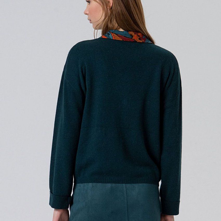 Chaqueta tricot oversize verde de Surkana