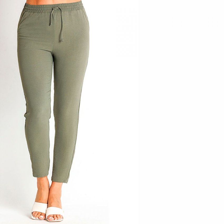 Pantalón fluido verde de Lourdes Castillo