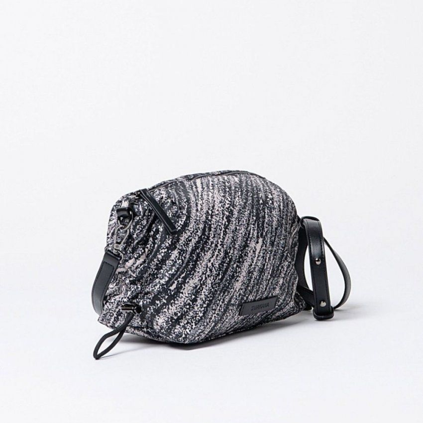 Bolso bandolera estampado beige y negro de Surkana