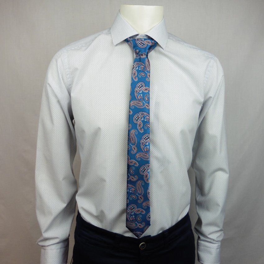 Camisa mini guiones marrones y azules de Corsare