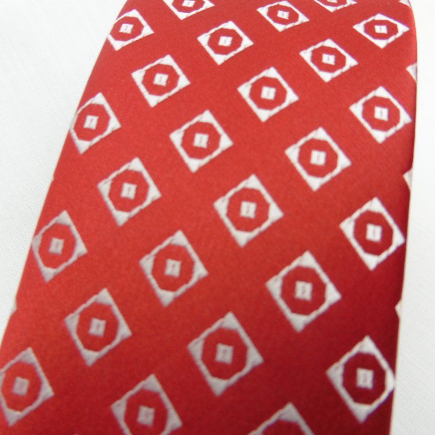 Corbata roja rombos blancos de Boccola