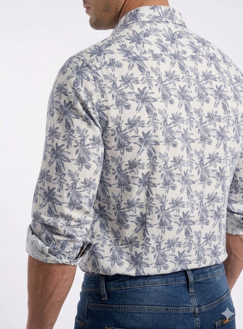 Camisa flores azules  de Dark & Fish
