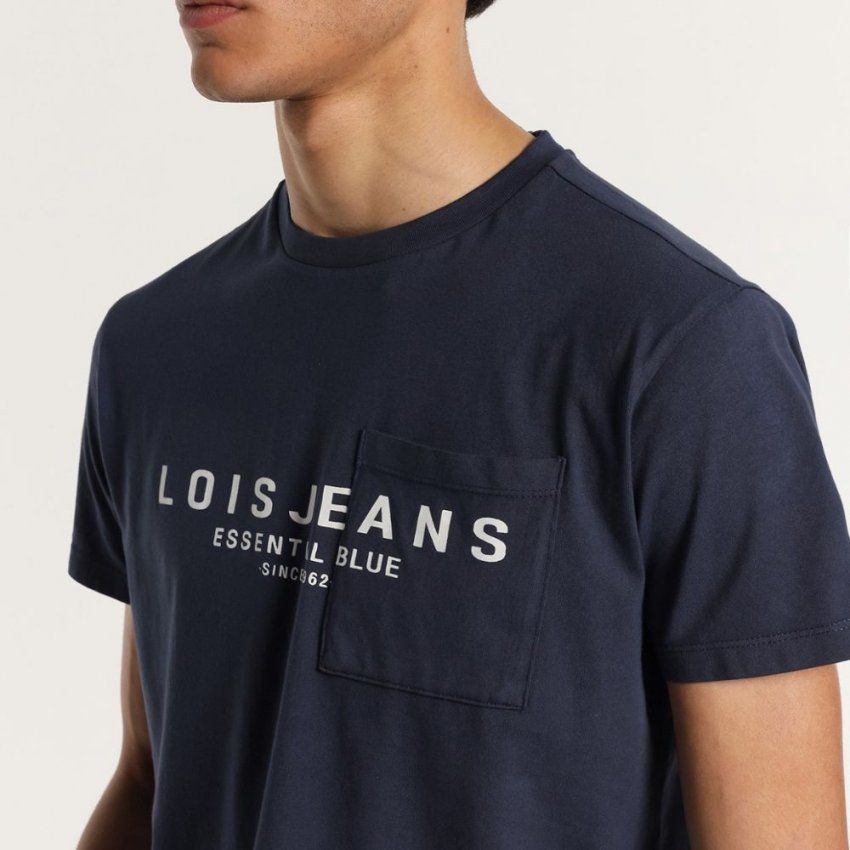 Camiseta azul bolsillo de Lois