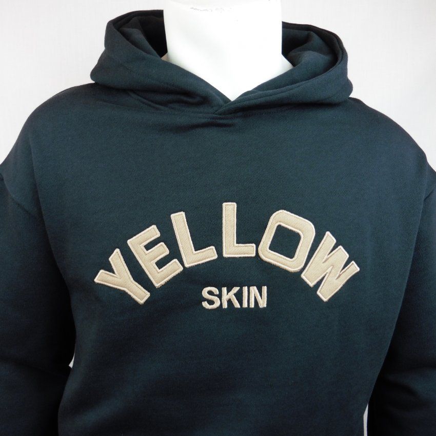 Sudadera oversize negra capucha de Yellow Skin