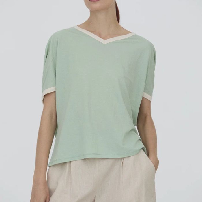 Camiseta oversize verde agua de WNT Collection