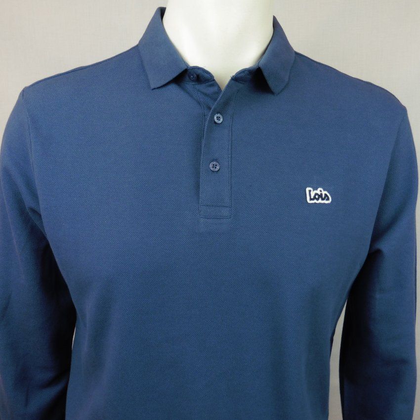 Polo azul medio de Lois