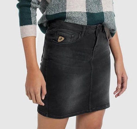Falda vaquera negra de Lois