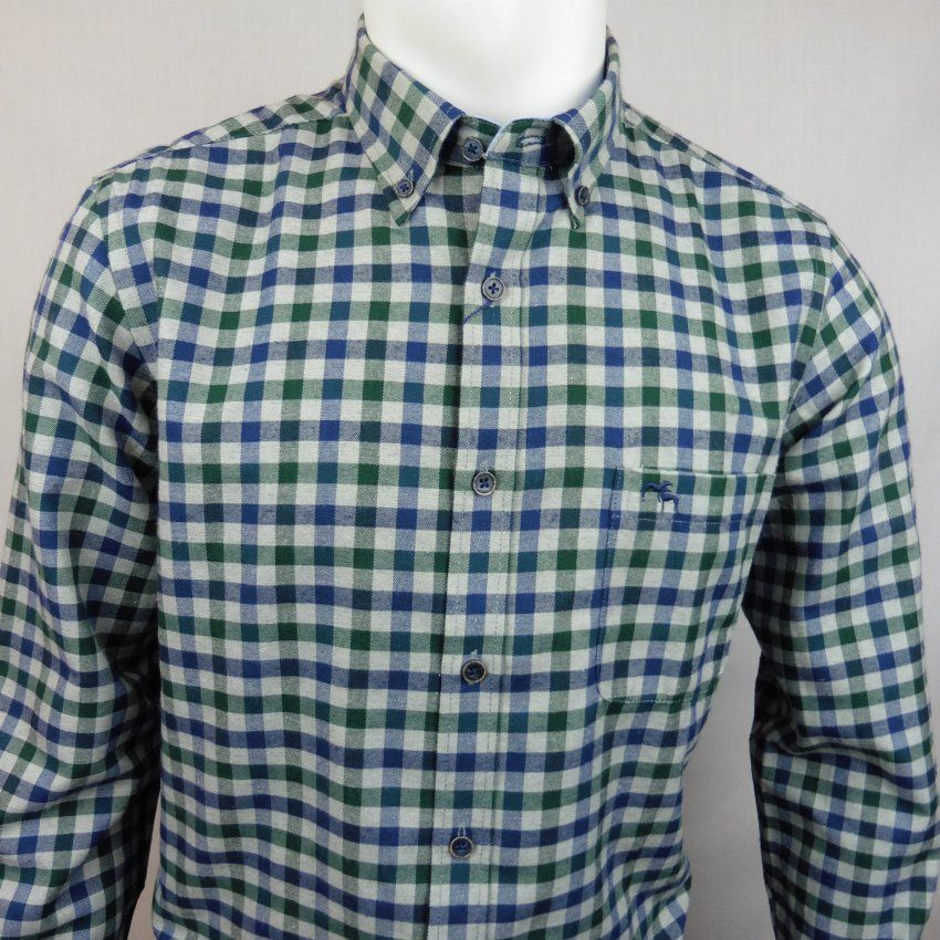 Camisa cuadros azul y verde de Dos Galgos