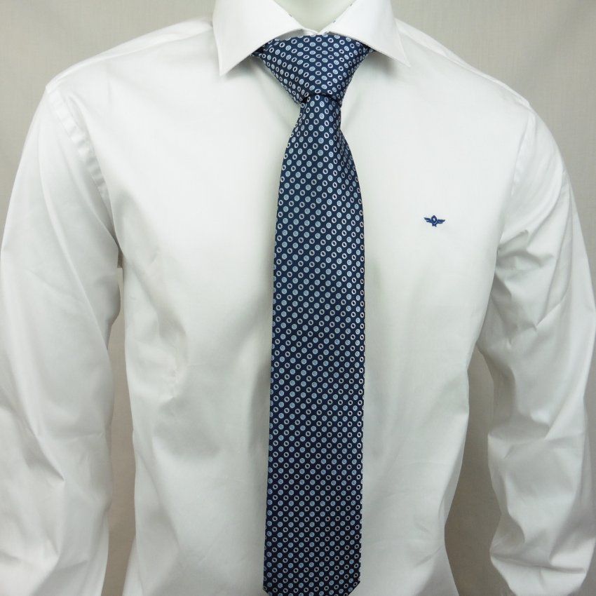 Corbata azúl marino círculos de Boccola