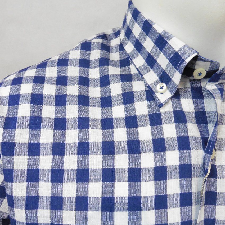 Camisa m/c cuadro mantel de VNTO