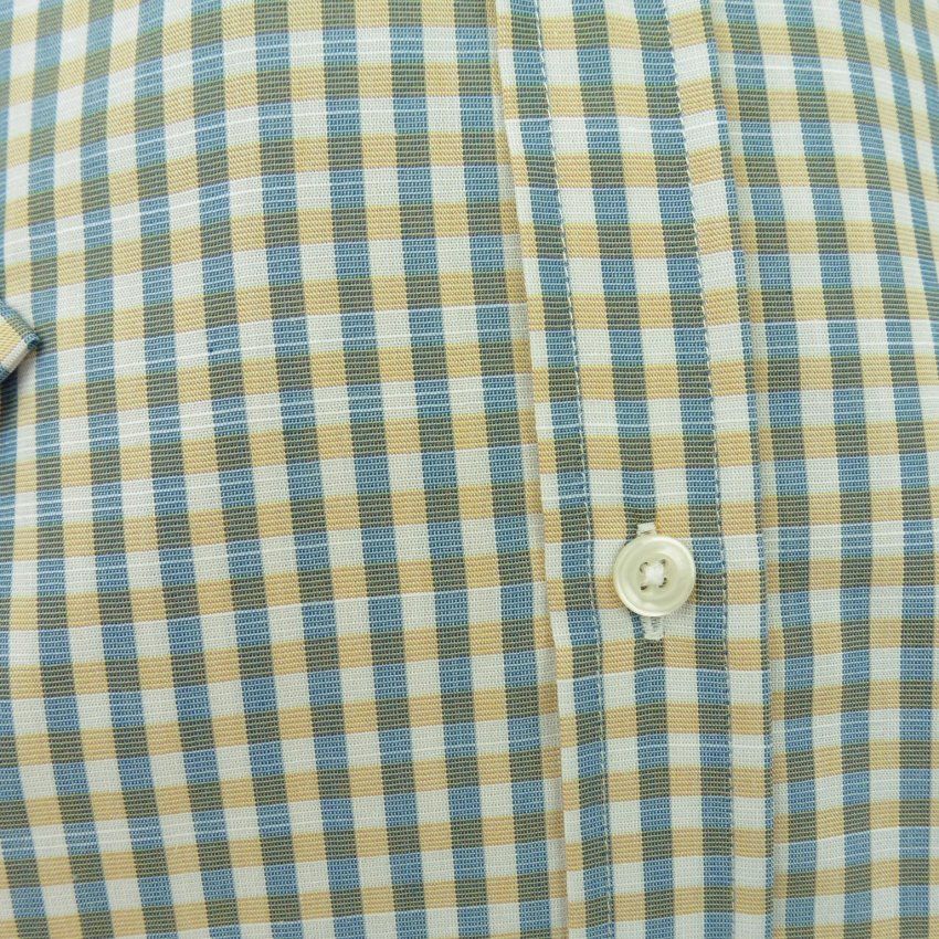Camisa cuadros pequeños verde y vainilla de Corsare