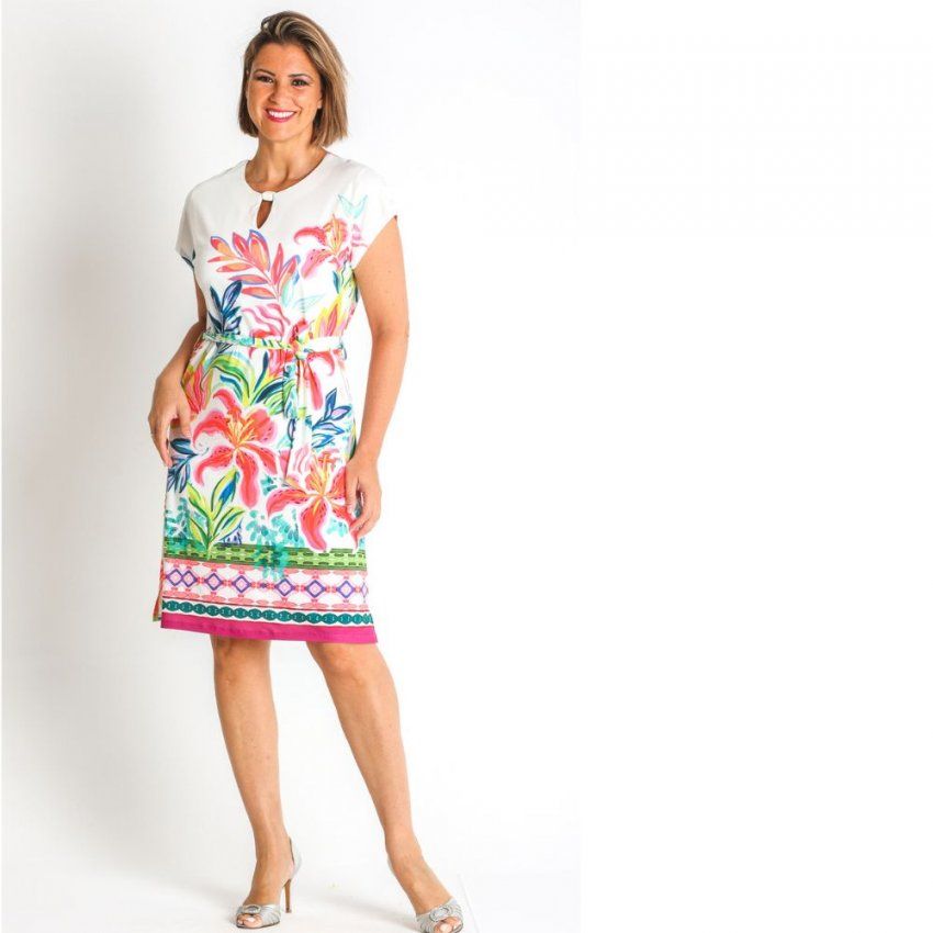 Vestido blanco estampado de Nayat