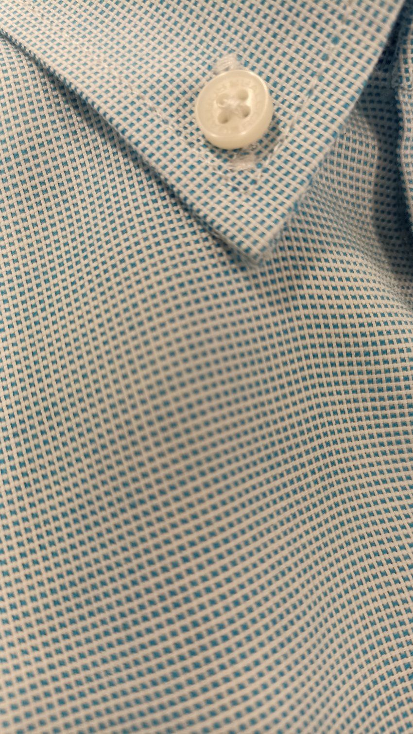 Camisa micro cuadros turquesa de Dos Galgos
