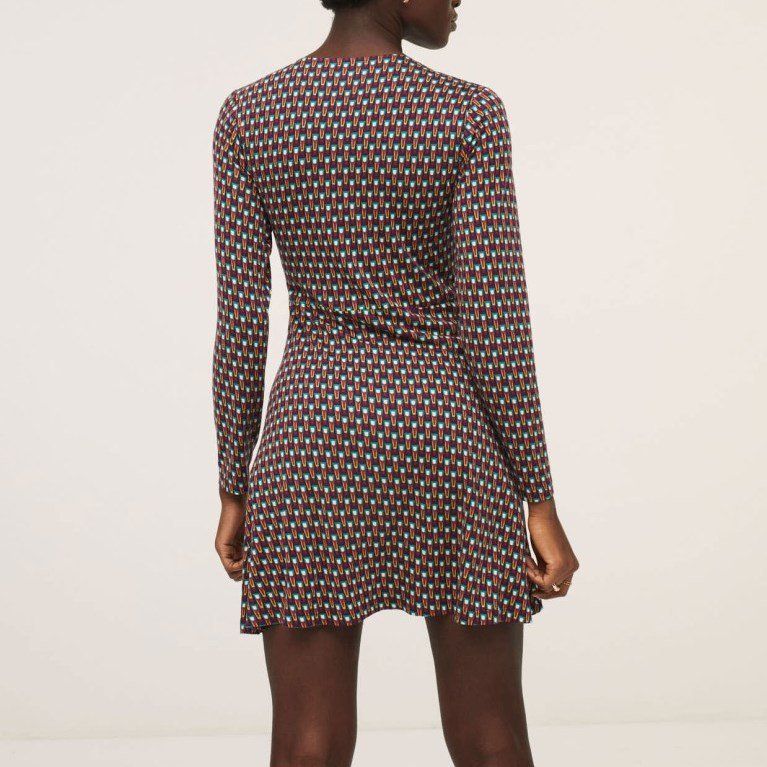 Vestido estampado pequeño berenjena de Surkana