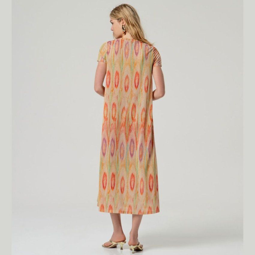 Vestido largo estampado lúrex de Surkana