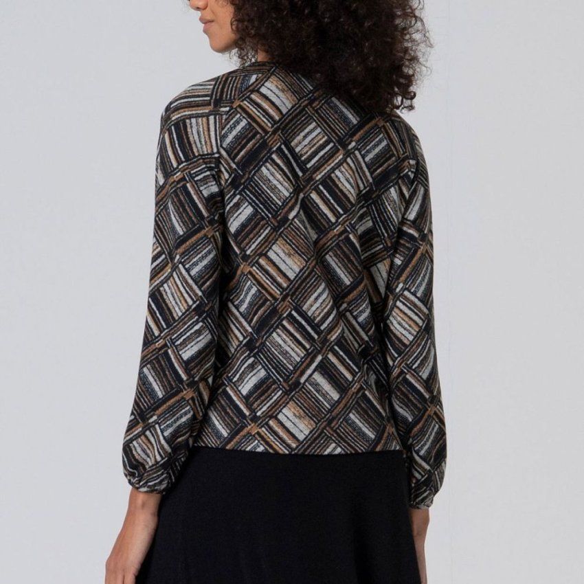 Camiseta punto cálido estampado cuadros de Surkana