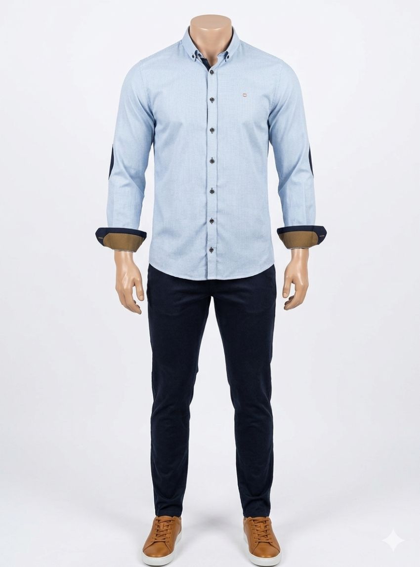 Camisa mini cuadros y coderas de Yellow Skin