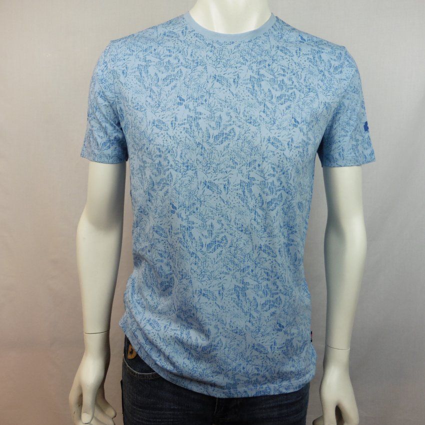 Camiseta azul estampada de Dos Galgos