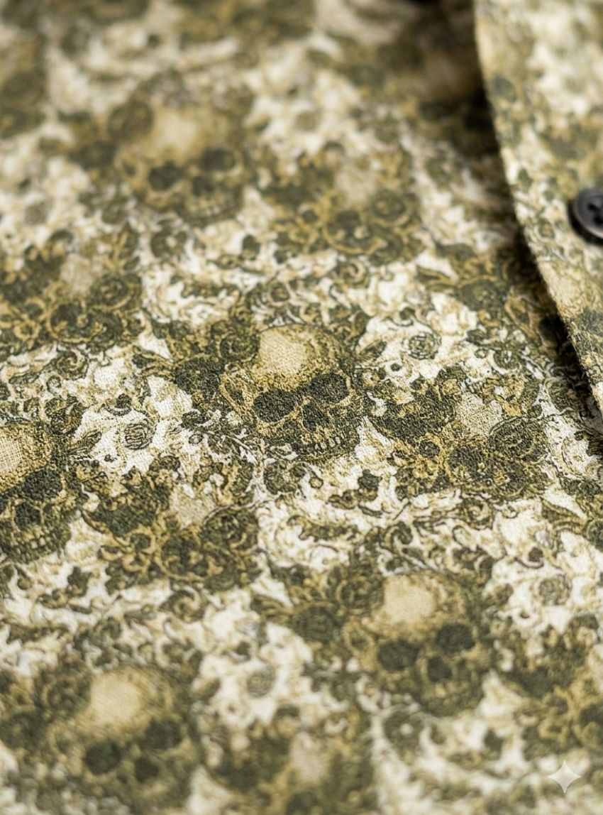 Camisa calaveras y mariposas de Yellow Skin