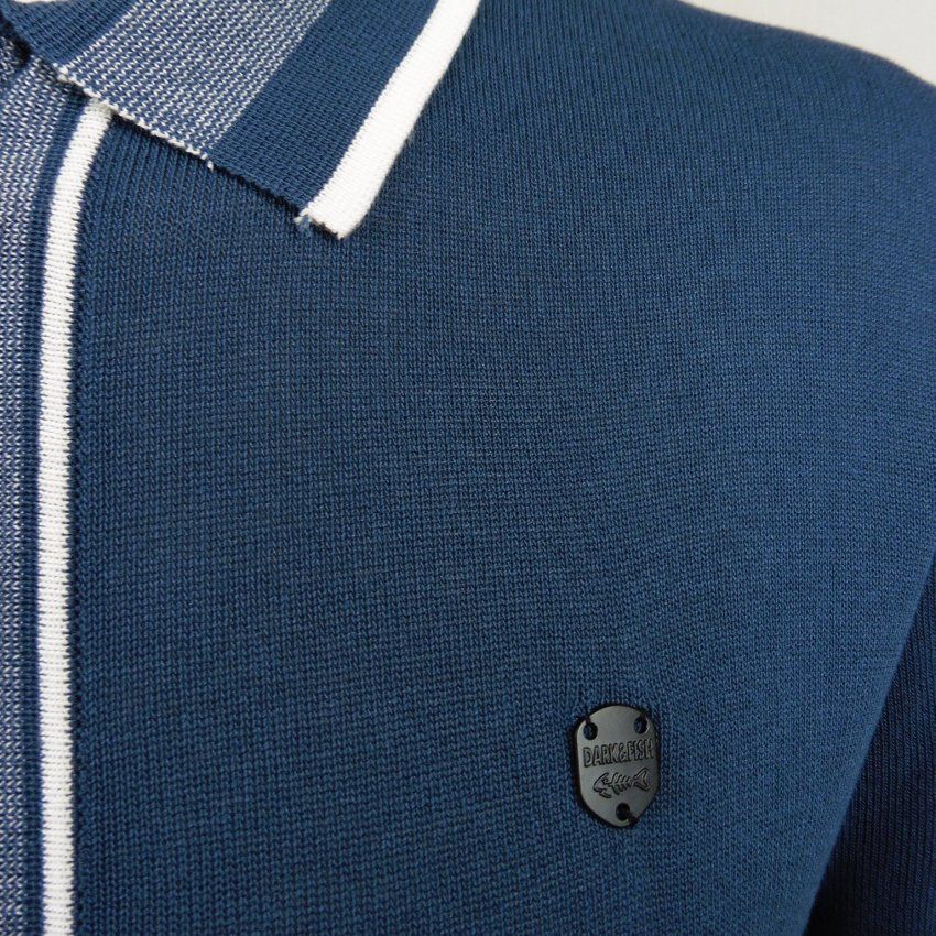 Polo cremallera azul de Dark & Fish