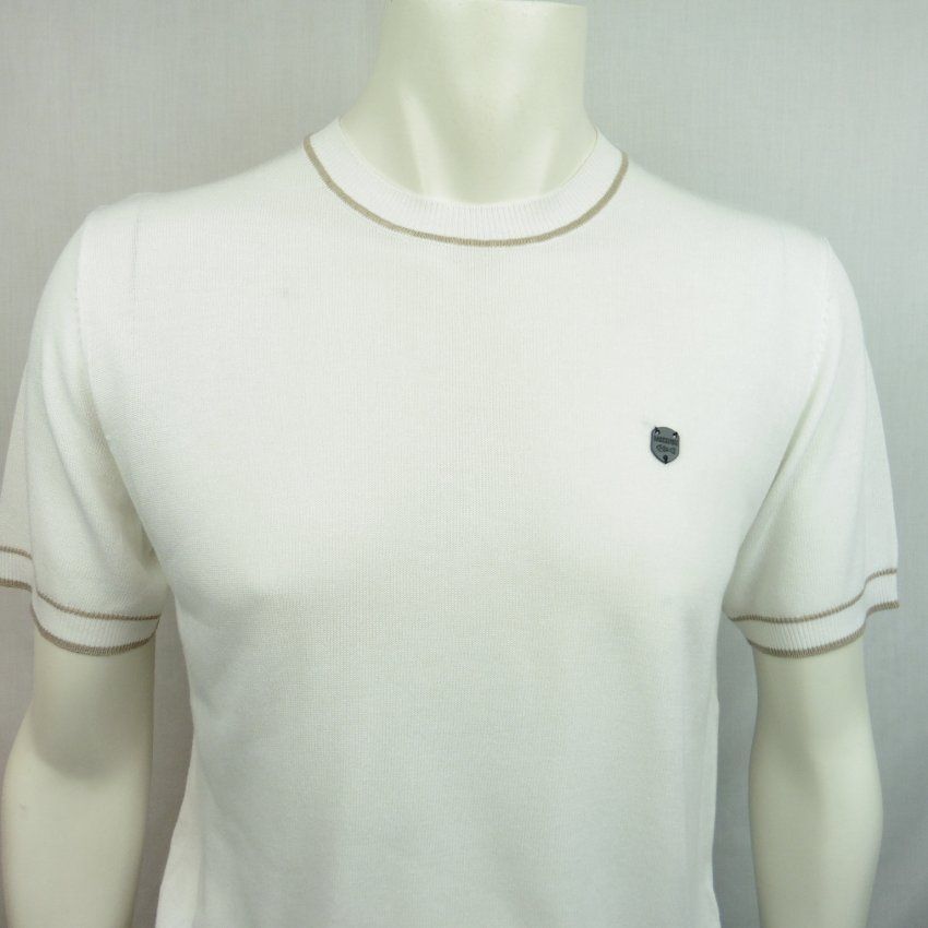 Jersey blanco de punto de Dark & Fish