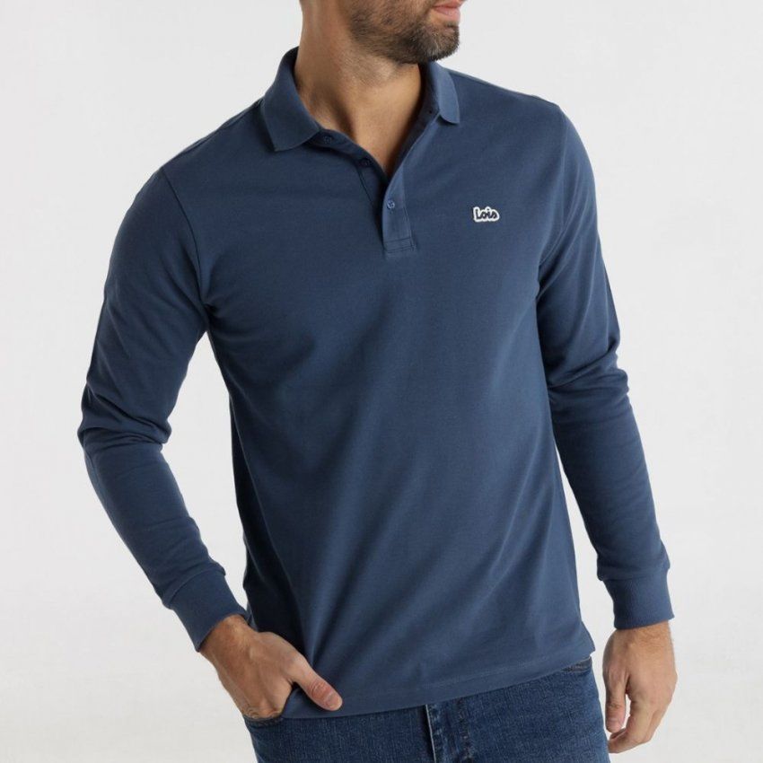 Polo azul medio de Lois