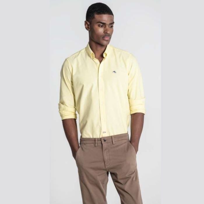 Camisa algodón amarilla de Dos Galgos