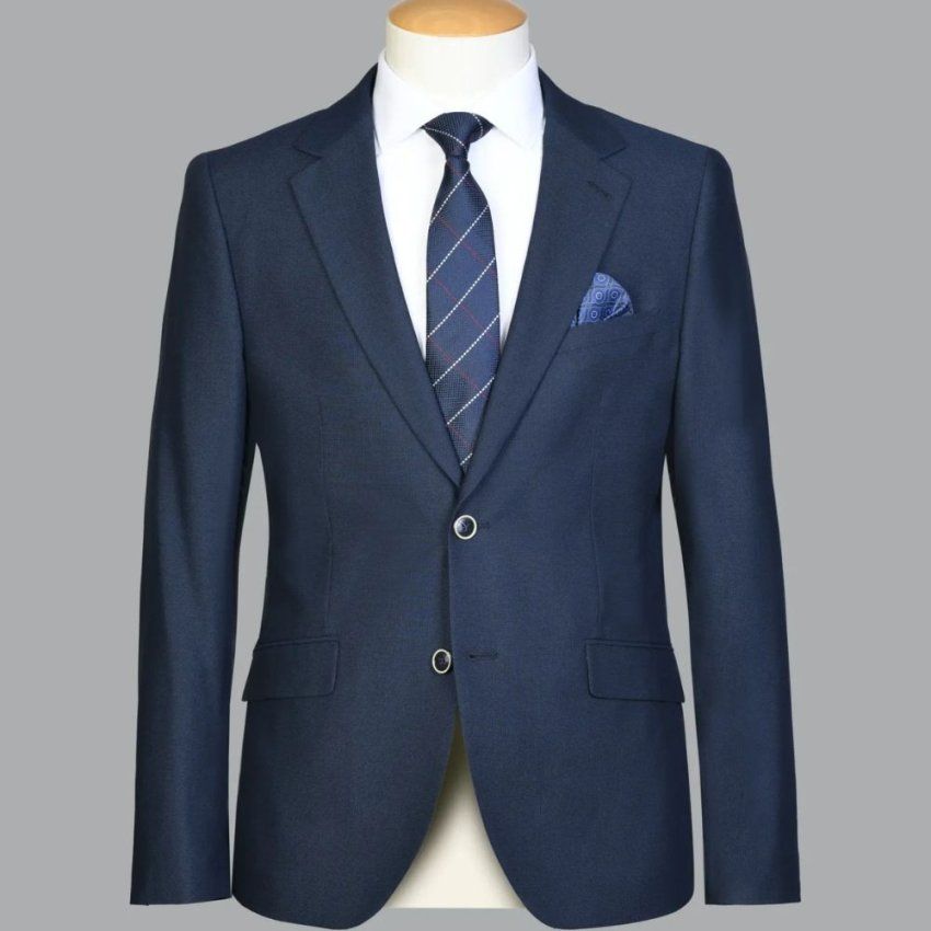 Traje azul marino mini puntos de True Man