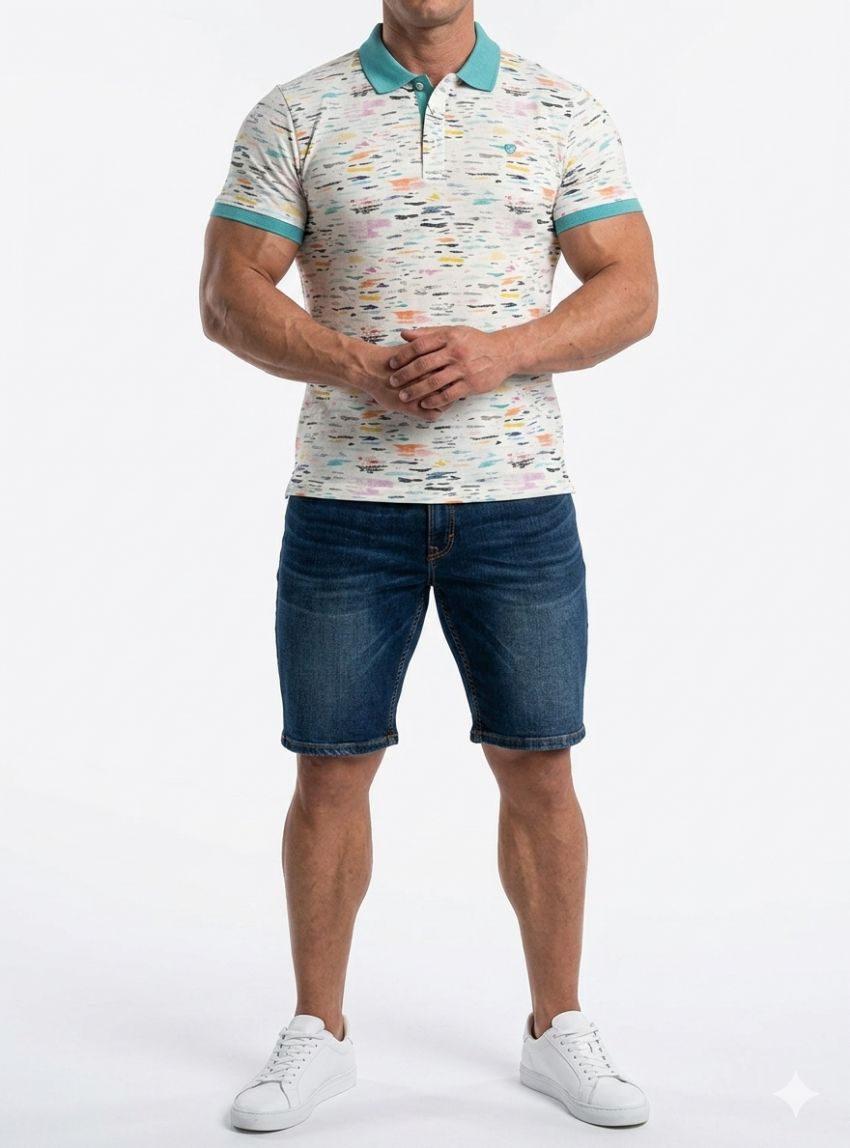 Polo camuflaje multi color de Tomé