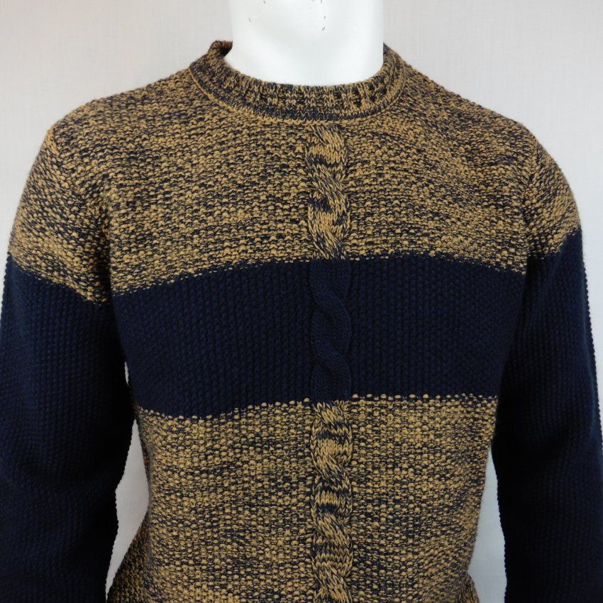 Jersey ocre cenefa azul de Staats
