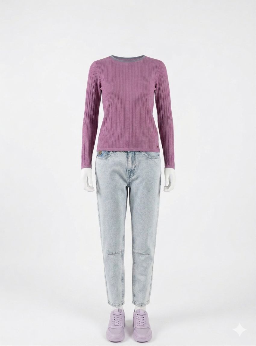 Jersey fino canalé de Surkana