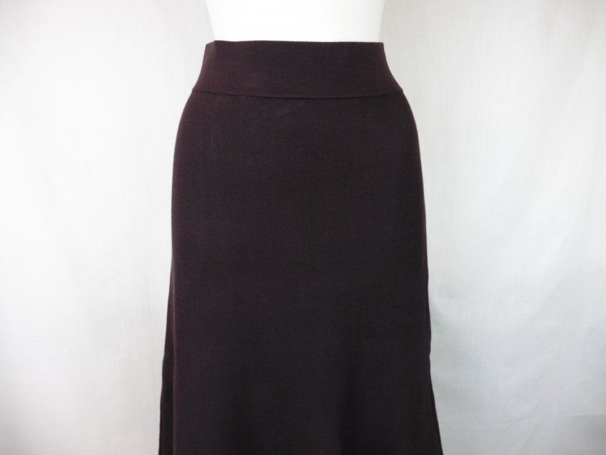 Falda de punto marrón de WNT Collection