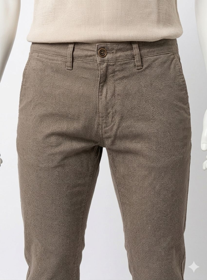 Pantalón camel mini dibujo de West